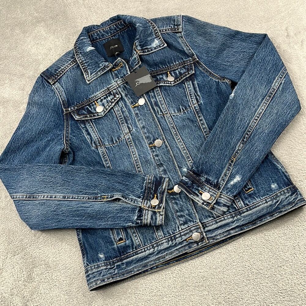 NEW Joes Jeans M Women's‎ 100% Cotton Standard Trucker Denim Jacket Maurine FLAW